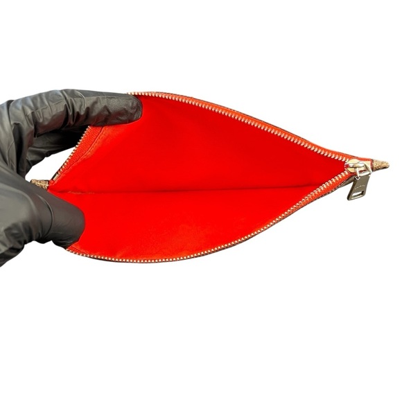 Coach Tan and Red Signature Envelope Pouch - Picture 5 of 9